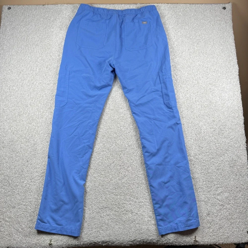 FIGS Scrub Pants Men Large Tall Blue Technical Collection TM3001T Drawstring